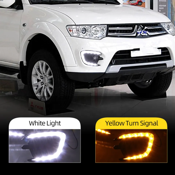 LED Daytime Running Light (DRL) Foglamp Cover for Mitsubishi Montero Gen 2.5