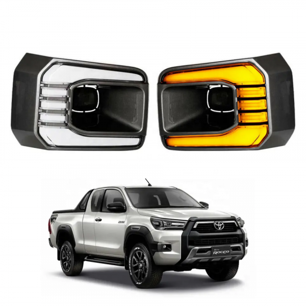 LED Daytime Running Light (DRL) Foglamp Cover for Toyota Hilux 2020 - 2021